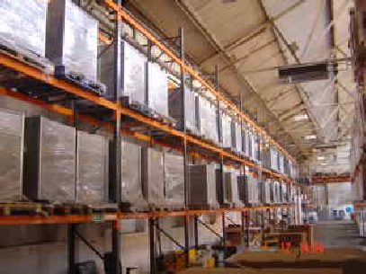 Storage racking in Warehouse